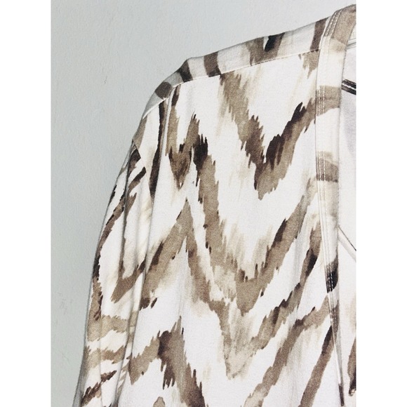 Chico's‎ 2 Pc Set Tank & Open Cardigan Brown Ivory Animal Print Womens 3 US XL - Picture 3 of 5